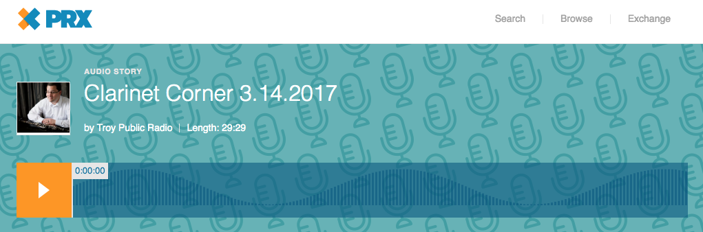 Clarinet Corner 03/14/2017